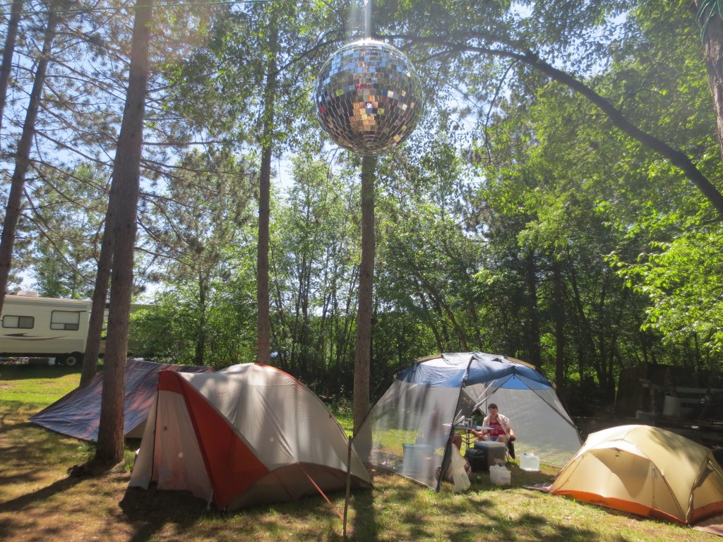 Disco Ball in the Campground